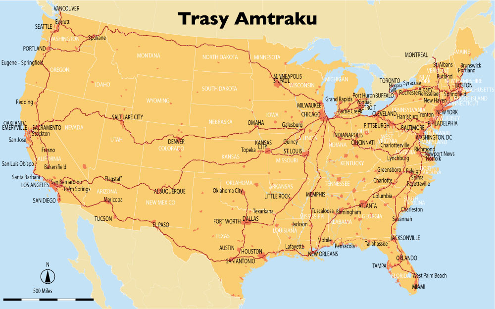 Amtrak map