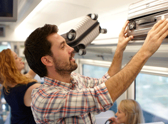 Inside regional train Inside regional train